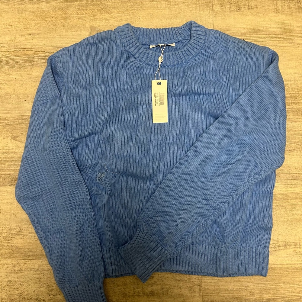 Frankie's Bikinis Sky Blue Crewneck Sweater sz. xs